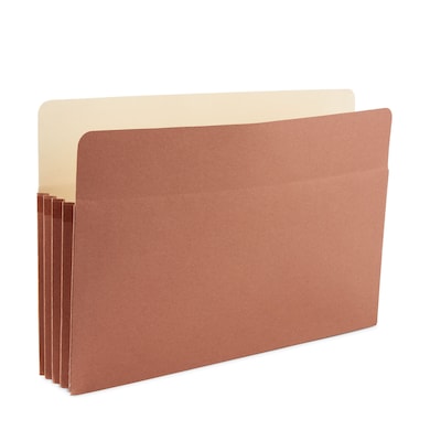 Staples Reinforced Expanding File Pockets, Legal Size, 3.5-Inch Expansion, Heavy-Duty Brown Accordion Folders – 25/Pack