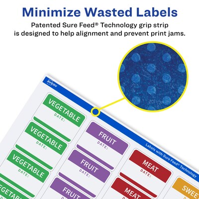 Avery Laser/Inkjet Rectangle Multipurpose Labels, 1.25" x 1.75", White, 3200 Labels/Box (94226)