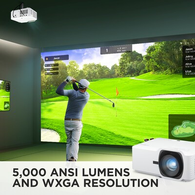 ViewSonic 5000 Lumens 1080P Laser Projector with 1.6x Optical Zoom, White (LS741HD)