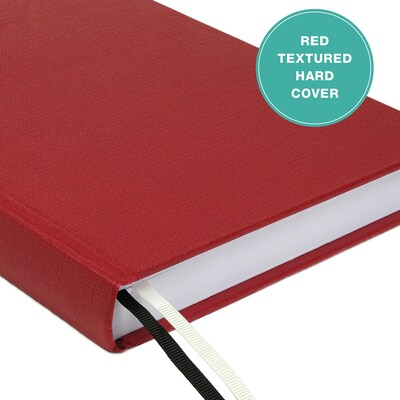 2027 Excello Brands Daily Diary Journal 6" x 8" Daily Planner, Paperboard Cover, Red (NRY27-CD68-RD)