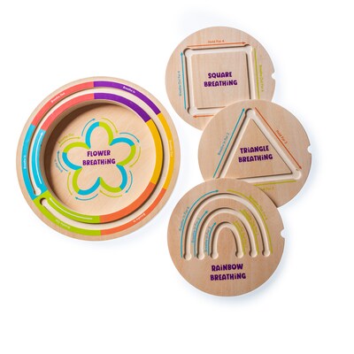 Open the Joy Calming Breathing Boards, Multicolored, 4/Set (OTJBREATHBORD)