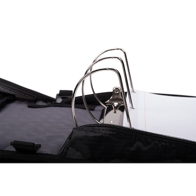 Case It King Sized Zip Tab 4" 3-Ring Zipper Binders, D-Ring, Purple (D-186 PUR)