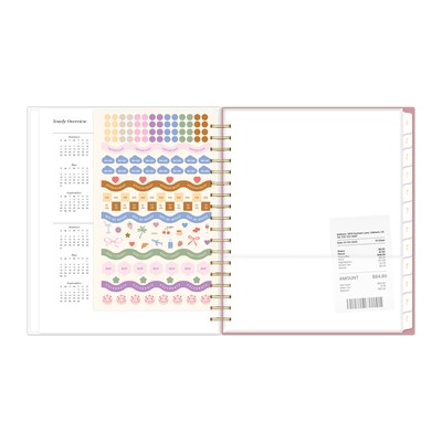 2026-2027 Blue Sky Liliana Rose 8" x 10" Academic Year Daily & Monthly Planner, Plastic Cover (159087)