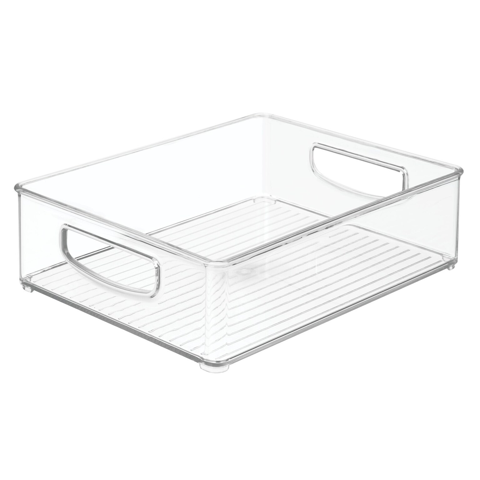 iDESIGN Small Stackable Plastic Storage Bin, Clear (63698)