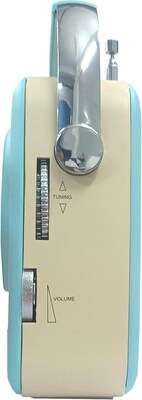 Supersonic Retro Portable Bluetooth Speaker, Blue, (SC-1201BT-BLU)