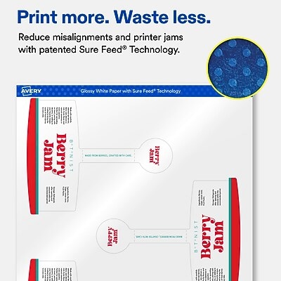 Avery Laser/Inkjet Sealing Labels, 5-1/8" x 4", White, 75 Labels/Pack (19479370685)