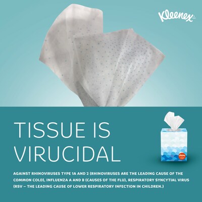 Kleenex Professional Anti-viral Facial Tissue, 3-ply, White, 55 Tissues/Box, 3 Boxes/Pack (21286)