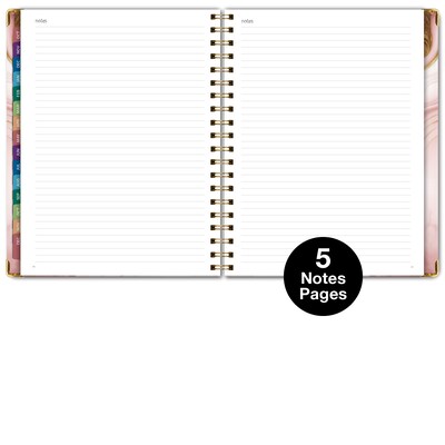 2027 Excello Brands Fashion 8.5" x 11" Weekly & Monthly Planner, Hardcover, Pink Marble (NRY27-FSH811-01)