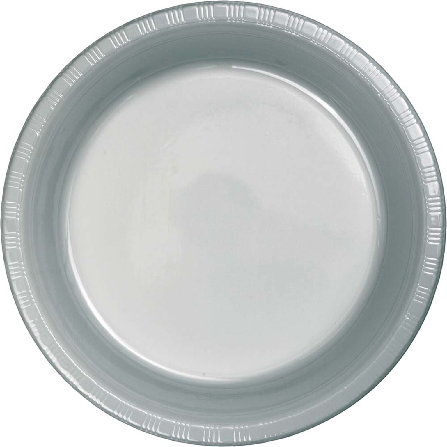 Creative Converting Touch of Color Plastic Banquet Plates, Shimmering Silver, 240/Carton (28106031)