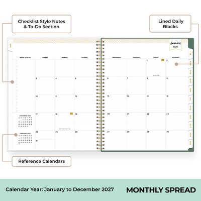 2027 Blue Sky Day Designer 8.5" x 11" Weekly & Monthly Planner (161681)