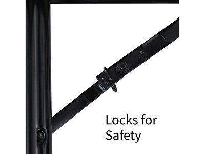 Correll 72"W x 24"D Foldable Training Room Table, Dry-Erase Markerboard, Frosty White/Black (ST2472DE-80)