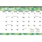 2024 BrownTrout Large Print 17" x 12" Monthly Desk Pad Calendar, White/Green (9781975468699)