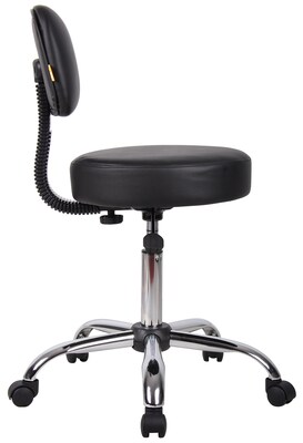 Boss Be Well Armless Medical Spa Professional Drafting Stool, Black (B245-BK)