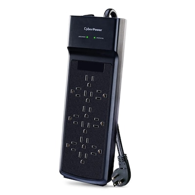 CyberPower CSB1206 12-Outlet Surge Protector, 6, 3600 Joules, Black (CSB1206)