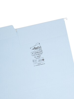 Smead FasTab 3-Tab Colored Hanging File Folders, Letter, Assorted, 18/Bx (64054)