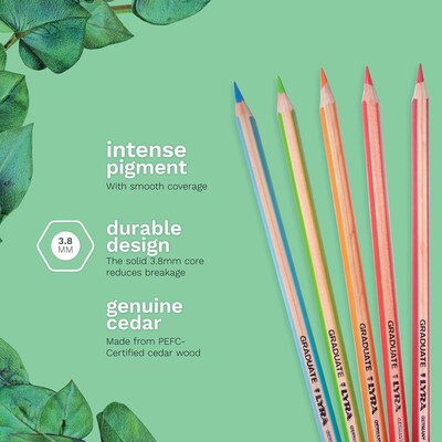 Lyra Graduate Colored Pencils Set Tin, Assorted Colors, 12 Pencils/Set, 2 SetsBundle (LYXL2871120-2)