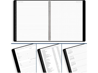 2024-2025 AT-A-GLANCE Contemporary 9" x 11" Academic Monthly Planner, Faux Leather Cover, Black (70-074X-05-25)