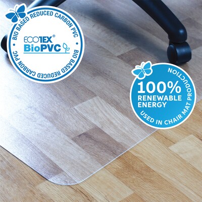 Floortex Ecotex Hard Floor Chair Mat, 29" x 47", Clear Marvec BioPVC (NCCMFLFS0001)