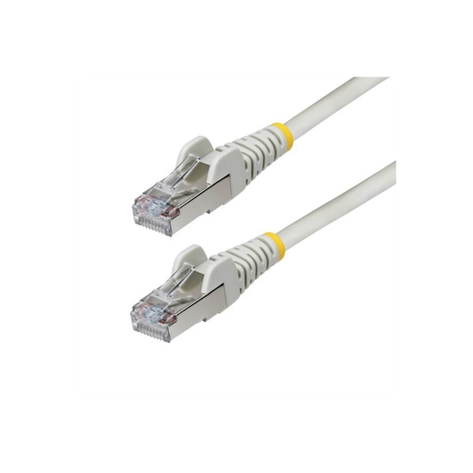 StarTech 100 Cat6A Ethernet Cable, 27AWG, Gray (NLGR-100F-6A-PATCH)