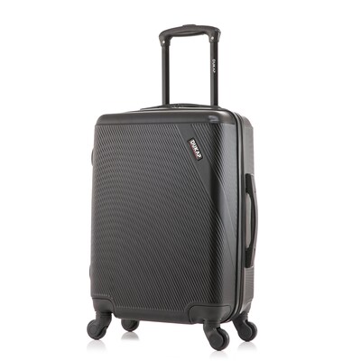 DUKAP Discovery 21.65 Hardside Suitcase, 4-Wheeled Spinner, TSA Checkpoint Friendly, Black (DKDIS00S-BLK)