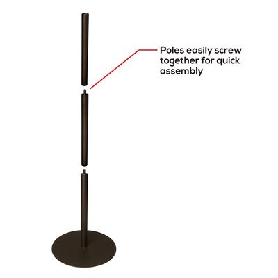 Deflecto Document Holder, 8.5" x 11", Vertical, Freestanding, Black Acrylic (692056)