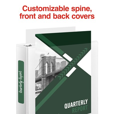 Staples 2" 3-Ring View Binder, D-Ring, White (55411/26444)