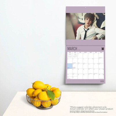 2025 BrownTrout BTS 12" x 24" Monthly Square Wall Calendar, (9781975479381)