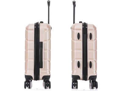 DUKAP Sense 20" Hardside Suitcase, 4-Wheeled Spinner, TSA Checkpoint Friendly, Champagne (DKSEN00S-CHA)