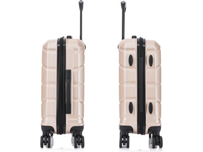 DUKAP Sense 21.45" Hardside Suitcase, 4-Wheeled Spinner, Champagne (DKSEN00S-CHA)