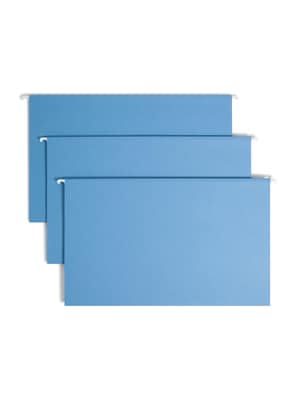 Smead Recycled Hanging File Folder, 5-Tab Tab, Legal Size, Blue, 25/Box (64160)