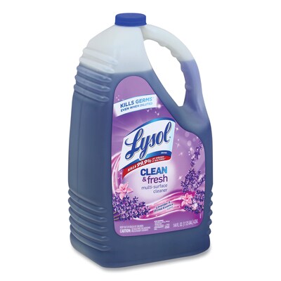 LYSOL Brand Clean and Fresh Multi-Surface Cleaner, Lavender and Orchid Essence, 144 oz. Bottle (RAC88786EA)