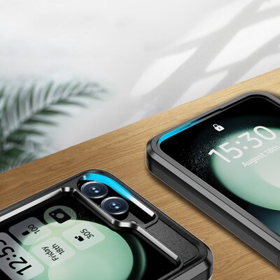 SaharaCase Raider Phone Case for Samsung Galaxy Z Flip6, Shock Absorbing, Scorpion Black (CP00588)