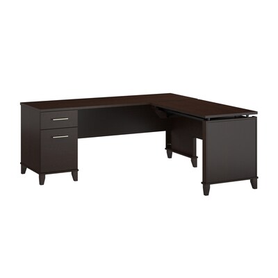 Bush Furniture Somerset 72W 3 Position Sit to Stand L Shaped Desk, Mocha Cherry (SET014MR)