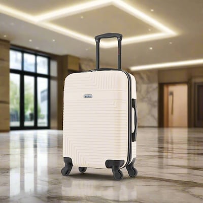 InUSA Resilience 21.65 Hardside Suitcase, 4-Wheeled Spinner, TSA Checkpoint Friendly, Sand (IURES00S-SAN)