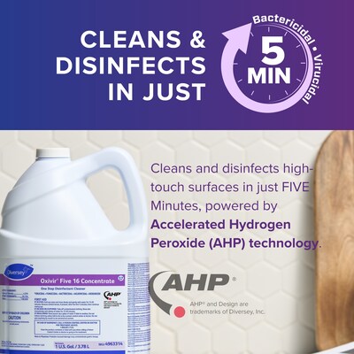 Oxivir Five 16 Cleaner Disinfectant, 128 Oz., 4/Carton (4963314)