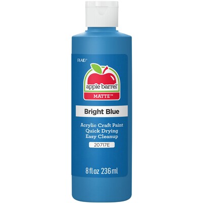 Apple Barrel Acrylic Paint Matte, 8oz., Bright Blue, 6/Pack (APP20717E-6)