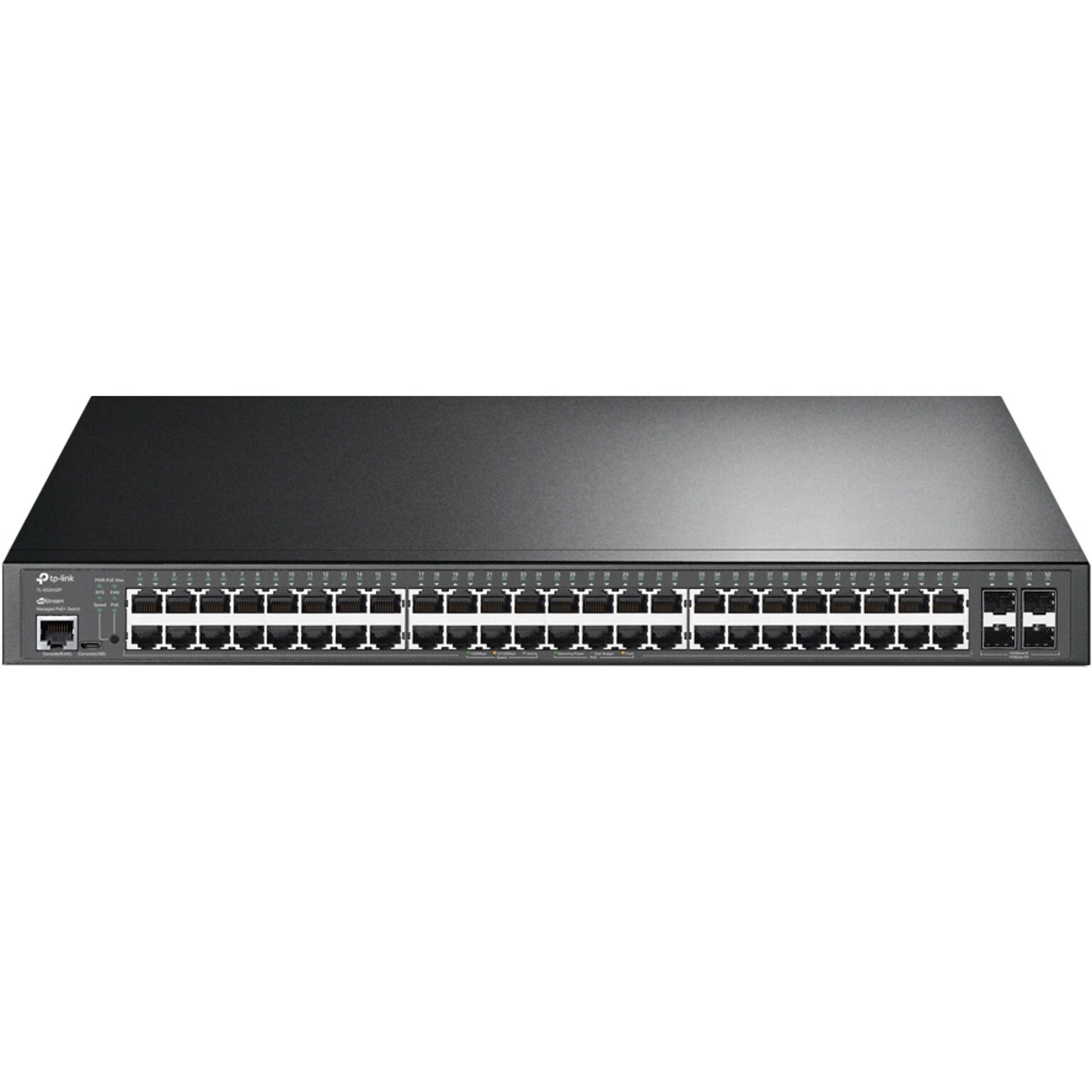 TP-LINK JetStream 48-Port Gigabit Ethernet PoE+ Managed Switch, Black (TL-SG3452P)