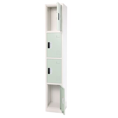 AdirOffice 72"H 4-Tier Misty Green Storage Locker (ADI629-204-MGRN-DL)