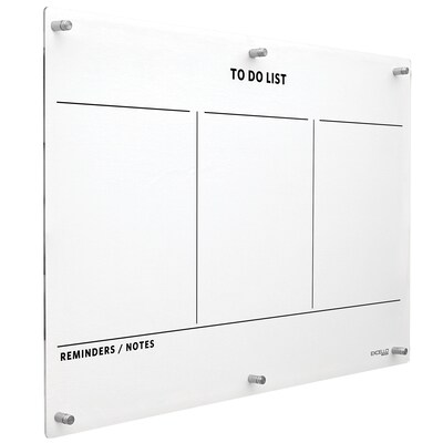 Excello Brands Acrylic Dry-Erase Planning Board, 20 x 30, Black Print (ACRYLBRD-TOD20X30-BLK)
