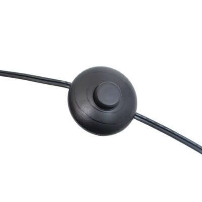 Lalia Home Black Matte Light Beacon Floor Lamp with Clear Glass Shade (LHF-5018-BK)