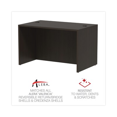 Alera Valencia Series Straight Front Desk Shell, 47 1/4w X 29 1/2d X 29 1/2h, Espresso