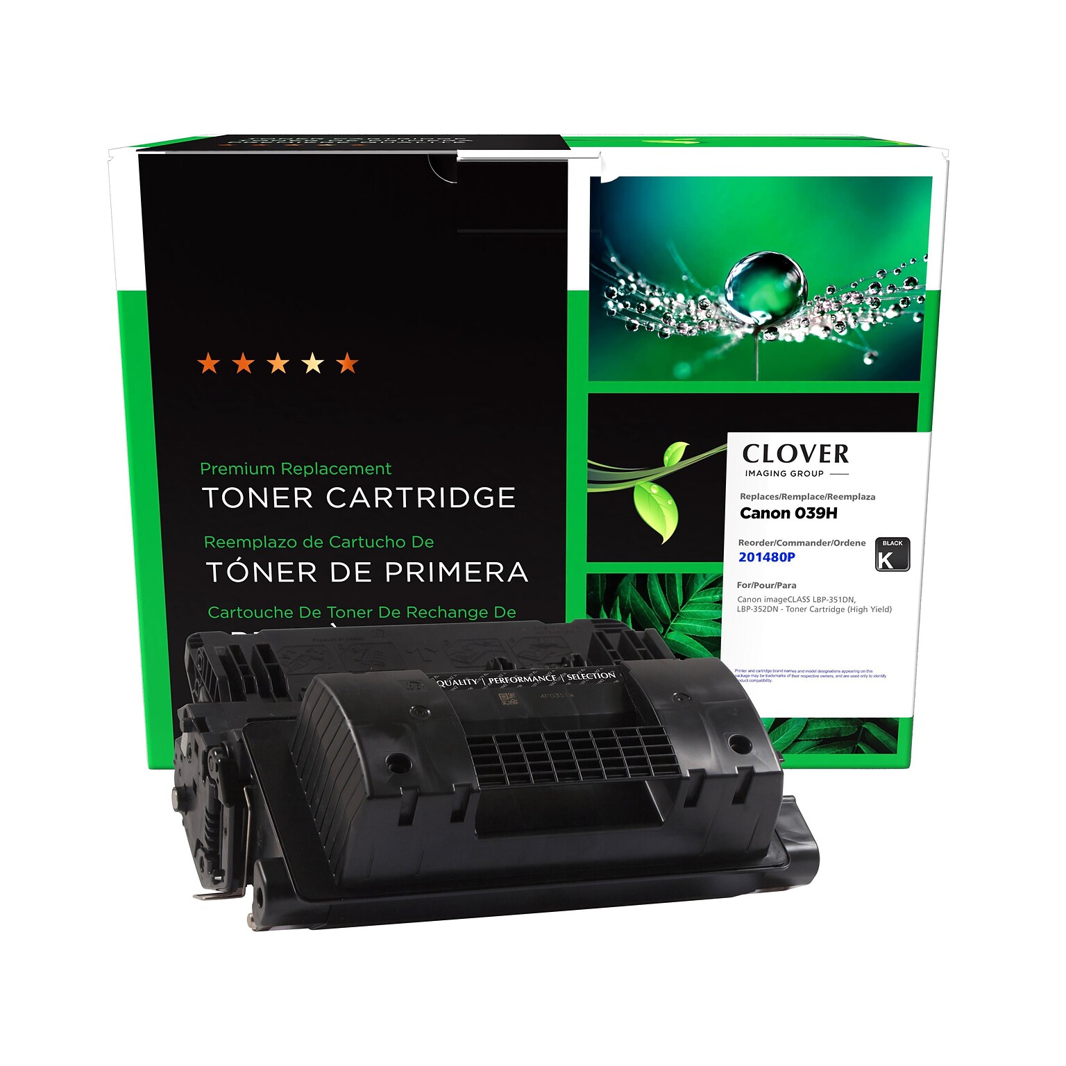 Clover Remanufactured Black High Yield Toner Cartridge Replacement for Canon 039H (0288C001)