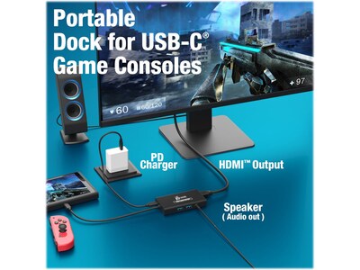 j5create 6-Port USB-C Hub, Black (JVA01)