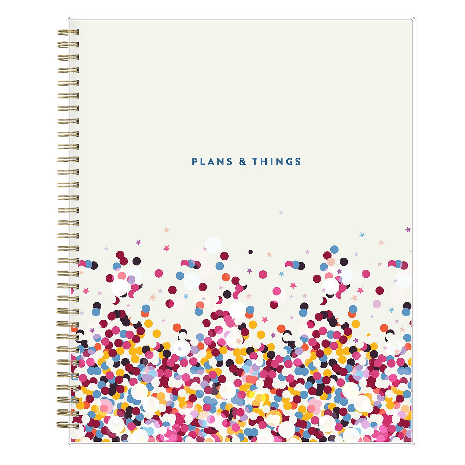 2026-2027 Blue Sky Star Confetti 8.5 x 11 Academic Weekly & Monthly Planner, Plastic Cover (136609-A27)
