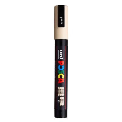 POSCA PC-5M Water Based Paint Marker, Medium Bullet Tip, Beige, 3/Pack (UBCPC5MBEIGE-3)