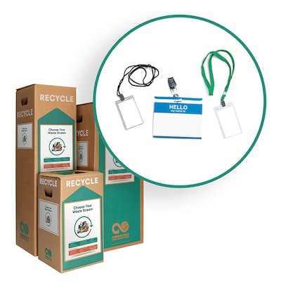 TerraCycle Cardboard Name Tags and Lanyards Zero Waste Box, 10.5 Gallon, Natural Kraft (CS153-S)