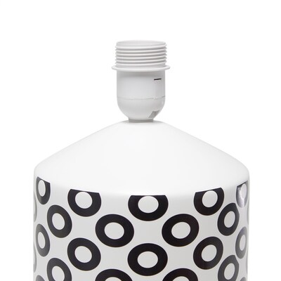 Simple Designs Fresh Prints Table Lamp, Black Ovals (LT2077-OVL)