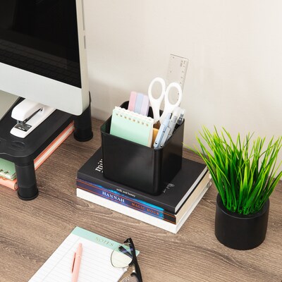 Mind Reader 2-Compartment Desk Organizer, Black (SIMPORG-BLK)
