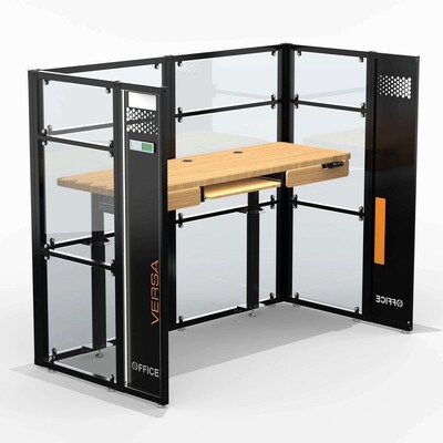 VersaDesk WorkNest 72"W Electric Adjustable Floating Surface Standing Desk, Bamboo (FSSD7224-BNB)