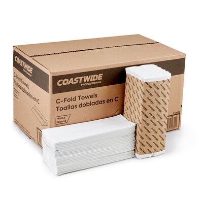 Coastwide Professional™ C-Fold Paper Towels, 1-Ply, 200 Sheets/Pack, 2400/Carton (CW58047)